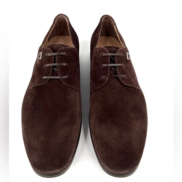 Salvatore Ferragamo Spencer Derby Suede Oxford Gancini Logo Loafers US 7 - EU 41